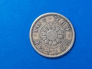 [日本錢幣]明治34年稻穗五錢白銅幣(錢幣)