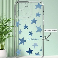 Y2k 1pc Customized Phone Case, With Option To Personalize With Name Or Text, Transparent Anti-Drop S