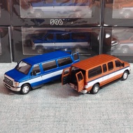 596 1/64 Alloy Car Model FORD FORD E350 VAN VAN VAN Tailgate Can Open With Shock Absorber