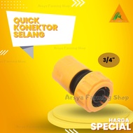 Quick 16mm Female Connector to 3/4 Inch Hose