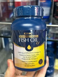 GNC 健安喜 4x 四倍鉑金魚油 120粒（1200mg EPA / DHA）（細樽）Quadruple Omega 3 Fish Oil 4X (1200mg of EPA / DHA) 120 