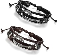 Leather Bracelet Partner Bracelet BFF Bracelets Friendship Bracelet for 2 Bangle Leather Bracelet Co