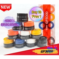 （BUY 10 FREE 1）LiNing GP3000 Badminton Racket Overgrip non-slip Sweat-absorbent Breathable （买10送1）李宁