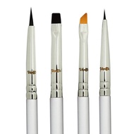 Eyeliner Brush Fine Angled Set - For Liquid Gel Liner Applicator Bent Stencils Thin Pencil Pen Real 