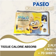 Paseo tissue kitchen tissue kitchen towel 3 roll 70s