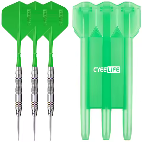 CyeeLife 23g Tungsten Steel tip darts 90% with Carrying case,Professional tungsten steel darts for c