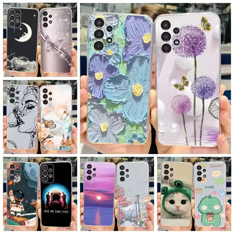 For Samsung Galaxy A13 A33 A53 A73 5G Case Colorful Printed Cover Soft Silicone Phone Case For Samsu