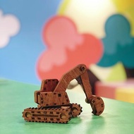 【手作DIY】挖土機 組裝 玩具車 交通工具 模型 木製 木質 質感