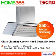 Tecno Glass Chimney Cooker Hood 90cm KP 9988