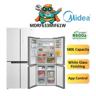 Midea Refrigerator 4 Door Inverter Fridge 4 Doors Peti Ais 4 Pintu Inverter  MDRF633MIF61W