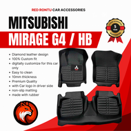 Red Rontu car accessories: 2012-2025 Mitsubishi Mirage G4 Hatchback Deep Dish Mitsubishi Car Accesso