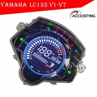 Digital Meter Lcd Speedometer Odometer Tachometer Display For Yamaha LC135 V2 V3 V4 V5 V6 V7