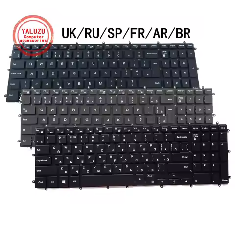 UK/RU/SP/FR/AR/BR Laptop Keyboard For Dell G3 3500 3579 3779 3590 G5 5500 5587 5590 5575 G7 7580 758