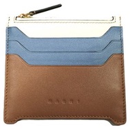 MARNI 2025 春夏系列，義大利製造，TRUNKAROO 卡包，真皮卡套 PFMO0112U2P6948，蛋白石/肉桂色/貝殼色 (ZO879)，錢包，原價：¥71,500 [近全新] [二手]