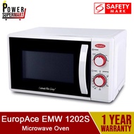 EuropAce EMW 1202S Microwave Oven. EMW1202S. 20L Capacity. 35 Minute Timer. 5 Power Levels. Safety Mark Approved.