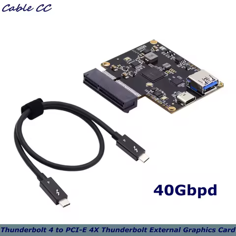 Thunderbolt 4 to PCI-E 4X Thunderbolt External Graphics Card Expansion Dock USB4 Core Adapter Board 