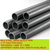 M.S BLACK PIPE  OD 21.3MM ID 18.9MM [ 1/2 INCHES - GRADE AAA  ]  LENGTH 1 FEET TO 6 FEET