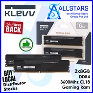 (ALLSTARS : We are Back / DIY Promo) KLEVV BOLT X / BOLT XR 2x8GB DDR4 3600MHz CL18 Gaming RAM Kit (BoltX KD48GU880-36A180U / BoltXR (KD48GU880-36A180C) / Headsink / XMP CL18 UDIMM / Intel &amp; AMD Ryzen compatible (Warranty LTD Lifetime with TechDynamic)