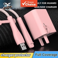 Ultra-Thin Soft Silicone Charger Protector/Cable Protector Cover For Huawei 40W 66W Original Charger