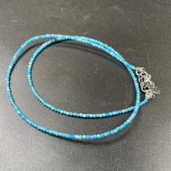 Play Stone ️ Natural Phosphorite Apatite Diamond Faceted Necklace Clavicle Chain