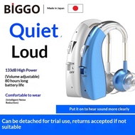BIGGO 133dB Hearing aid  110-Hour Battery, Smart Noise Reduction 集音器 老年人耳機 輔聽器 重度 中度 輕度110小時使用時間 充電2