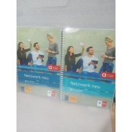 One package of German language learning netzwerk neu B1 kursbuch and umbungsbuch full color spiral D