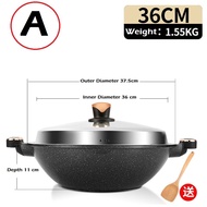 Orikawan KATA 36CM & 40CM Non Stick Wok Maifan Stone Granite Wok / Pan