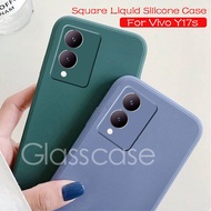 For Vivo Y17s Casing For Vivo Y17 S Y17S VivoY17S 2023 Square Liquid Silicone Phone Case Camera Protection Couple Shockproof Back Soft Casing Cover