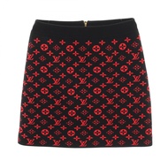 [มือสอง] กระโปรงผ้าถักลายโมโนแกรม Louis Vuitton รุ่น RW202W XZS FJKZ03 กระโปรงผ้าฝ้ายผสมขนสัตว์ สำหร
