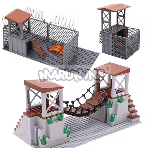 Marumine MOC Bricks Sentry Tower Outliers Military Building Set WW2 SWAT Soldier Army Construction B
