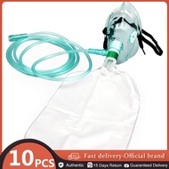 10 Pack Adult Non-Rebreather Oxygen Mask with 7 Foot Tubing &amp; Reservoir Bag Size L Oxygen Tank Port