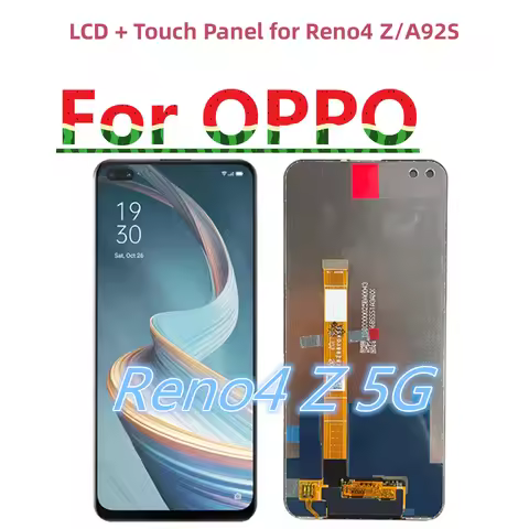 For Oppo Reno4 Z 5G LCD Display Screen Touch Panel Digitizer Replacement Parts For Oppo A92S LCD CPH