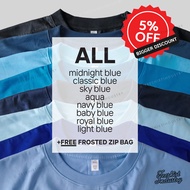 【BUNDLES】BLUE SERIES (upto 8XL) - Premium Unisex Adult Plain Tshirt