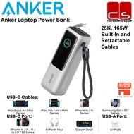 Anker Laptop Power Bank Silver (25K, 165W, Built-In and Retractable Cables)(A1695H11)