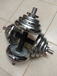 YORK 10kg x 2 dumbell set, 啞鈴一對