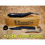 Exhaust Y15ZR GL Racing Standard Cutting Stainless Steel Manifold 32mm / 35mm Ysuku Y15 Silencer DB 