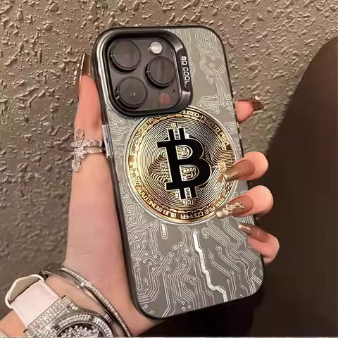 Y2K Luxury Bitcoin B Phone Case for Samsung Galaxy S23 S24 S21 S22 Ultra Plus FE A34 A54 A24 A14 A73