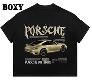 Áo thun Boxy nam nữ xe hơi thể thao Porsche Sport Cars (cotton 250gsm)