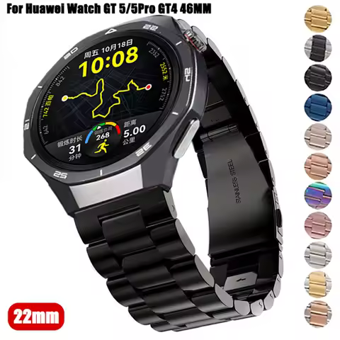 22mm Stainless Steel Strap For Huawei Watch GT 6 Pro 46mm GT6 GT5 GT4 GT3 GT2 Wristband Correa For H