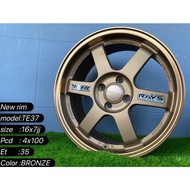 NEW RIM RAYS TE37 16x7jj 4x100 et35 bronze johorbaru