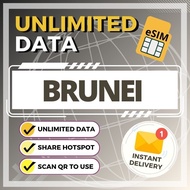 Brunei eSIM unlimited data 文莱 30GB High speed 4/5G Bandar Seri Begawan esim yoyotravel 文莱sim QR code