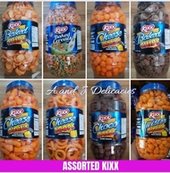 Kixx Baked Chips, Cheese Balls, Cereals, Choco Balls, Cheese Loops, Twister Curls and Cheese Curls