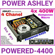 Power Ashley Powered 4400 Original 4 Chanel 4x 400W 8ohm powered4400