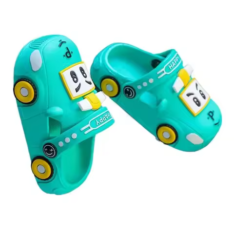 Cartoon Western Style Summer boys' Baotong Slipper Children's Slippers Fashion Baby Car Soft-soled C
