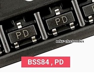 (5ตัว) BSS84  PD  0.13A 50V P-Channel Mosfet SMD SOT-23