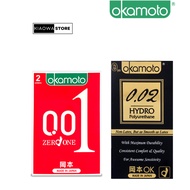[Bundle of 2] OKAMOTO Condoms 安全避孕套 - 001 Zero Zero One Hydro Polyurethane Condom 2s + 002 Hydro Polyurethane Condoms 8s