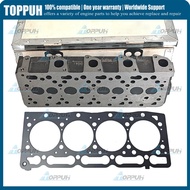 New V1505 Cylinder Head with Valves & Metal Head Gasket for Kubota V1505 V1505D V1505-T V1505-E
