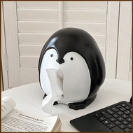 SQ2 Cartoon Penguin Tissue Box Home Living Room Coffee Table Decorative Ornaments Paper Box QS2