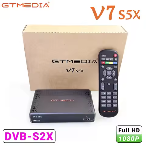GTMEIDA V7 S5X HD Satellite Receiver DVB-S/S2/S2X Full HD 1080P PVR Ready Support USB WiFi 4G/3G Don