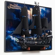 WETCEAOM Display Wallboard Compatible with Lego 10365 Captain Jack Sparrow's Pirate Ship, Wall Mount